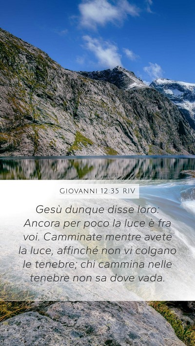 Giovanni 12:35 RIV Bible Verse Image
