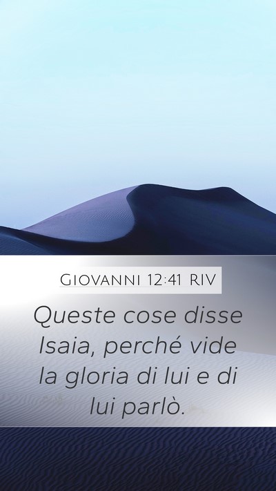 Giovanni 12:41 RIV Bible Verse Image