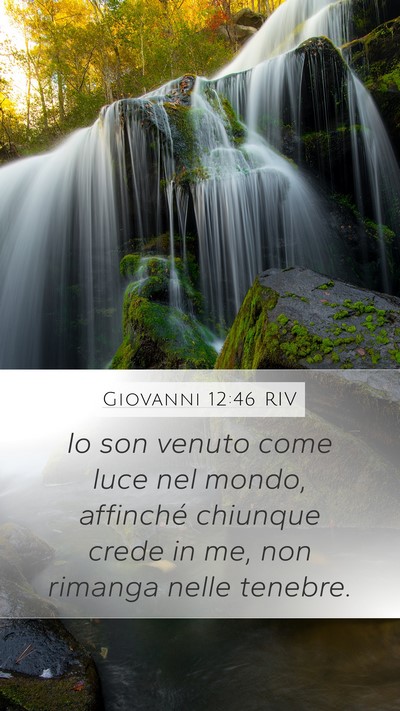 Giovanni 12:46 RIV Bible Verse Image