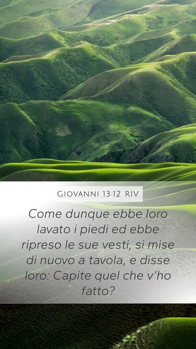Giovanni 13:12 RIV Bible Verse Image