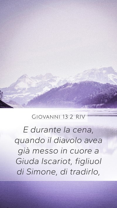 Giovanni 13:2 RIV Bible Verse Image