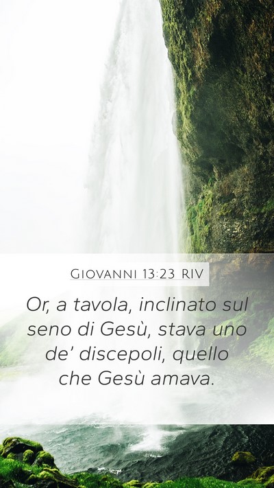 Giovanni 13:23 RIV Bible Verse Image