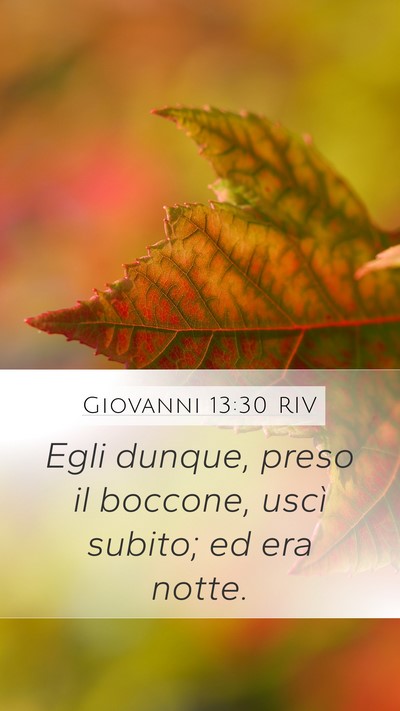 Giovanni 13:30 RIV Bible Verse Image