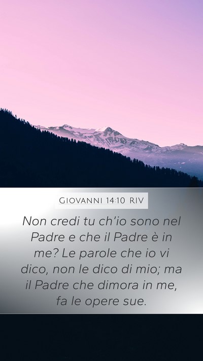 Giovanni 14:10 RIV Bible Verse Image