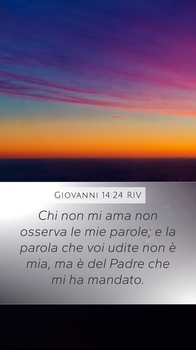 Giovanni 14:24 RIV Bible Verse Image