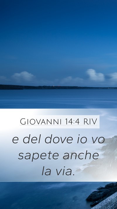 Giovanni 14:4 RIV Bible Verse Image