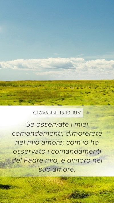 Giovanni 15:10 RIV Bible Verse Image