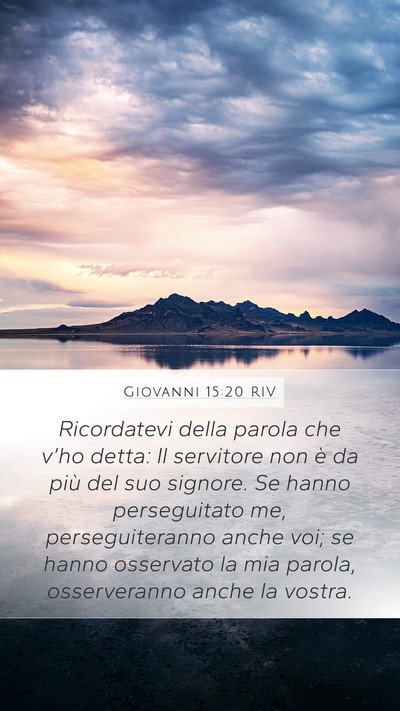 Giovanni 15:20 RIV Bible Verse Image