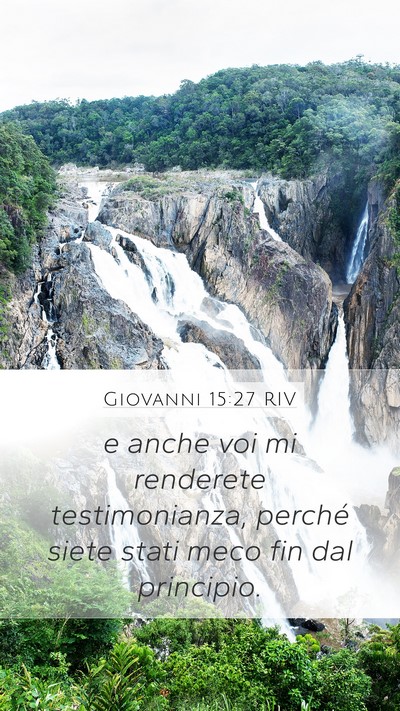 Giovanni 15:27 RIV Bible Verse Image