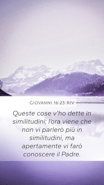 Giovanni 16:25 RIV Bible Verse Image