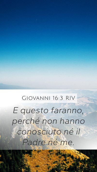 Giovanni 16:3 RIV Bible Verse Image