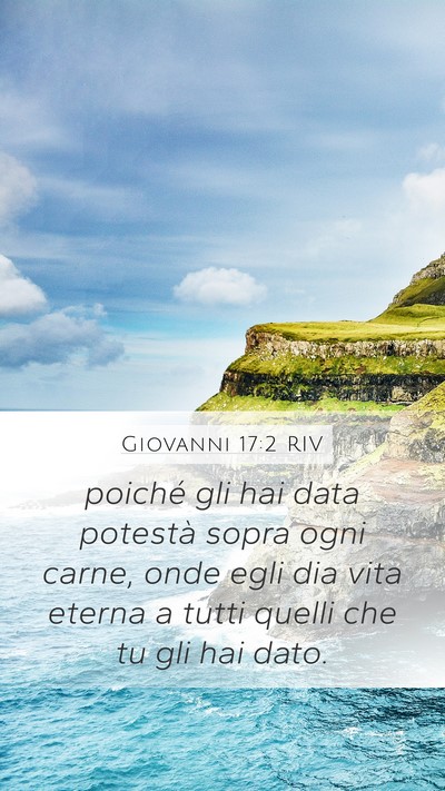 Giovanni 17:2 RIV Bible Verse Image
