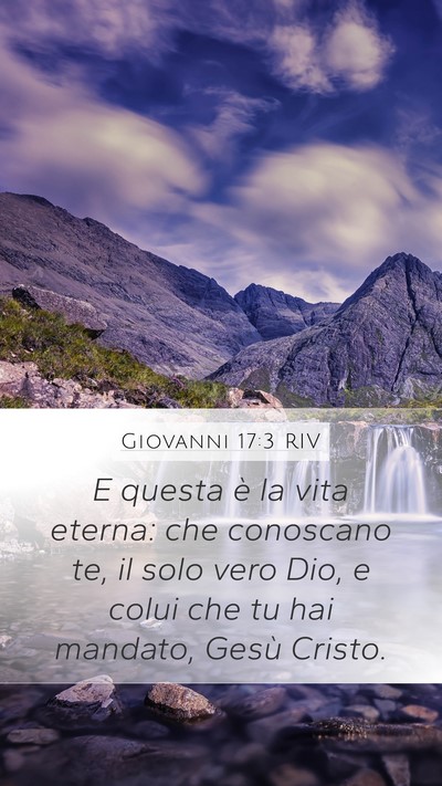 Giovanni 17:3 RIV Bible Verse Image