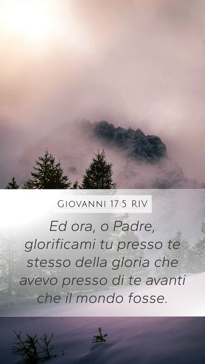 Giovanni 17:5 RIV Bible Verse Image