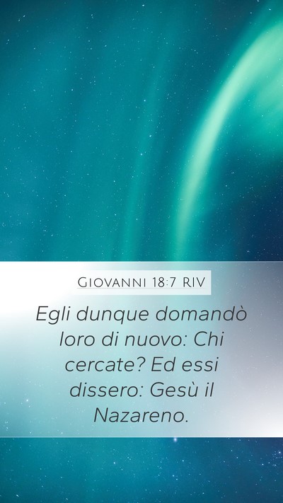 Giovanni 18:7 RIV Bible Verse Image