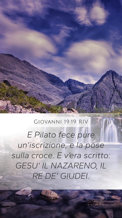 Giovanni 19:19 RIV Bible Verse Image