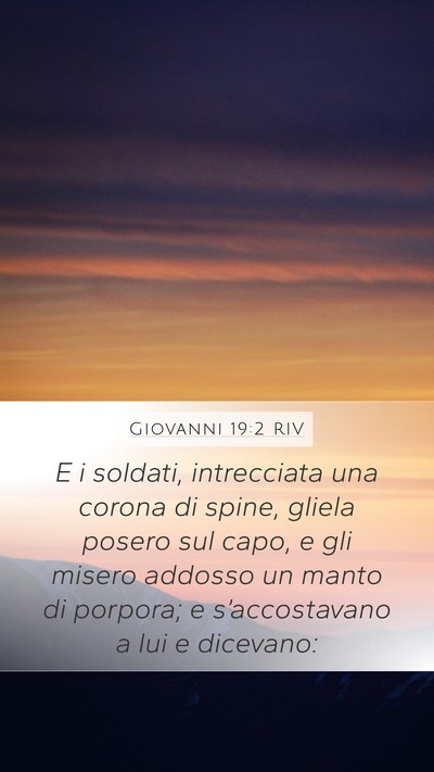 Giovanni 19:2 RIV Bible Verse Image