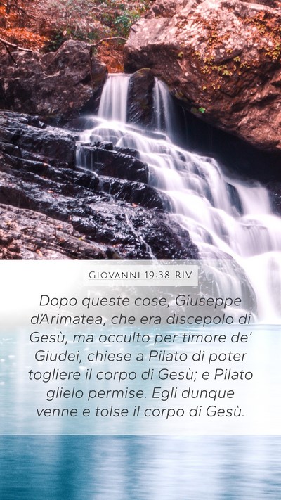 Giovanni 19:38 RIV Bible Verse Image