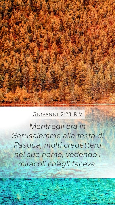 Giovanni 2:23 RIV Bible Verse Image
