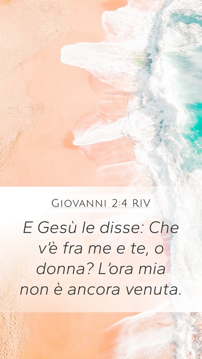 Giovanni 2:4 RIV Mobile Phone Wallpaper - E Gesù le disse: Che v’è fra me e te, o - Mobile Bible Verse Wallpaper