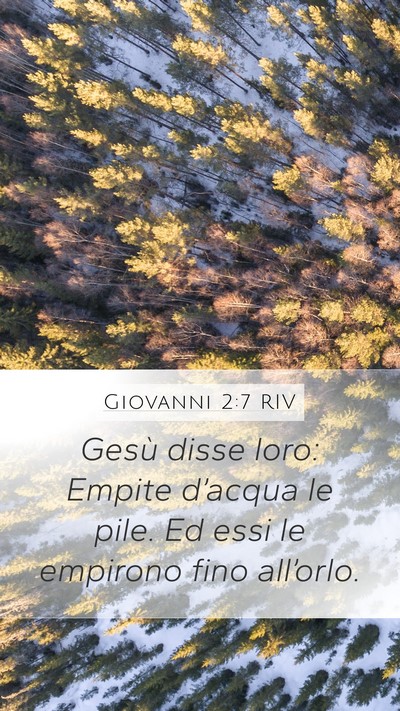 Giovanni 2:7 RIV Mobile Phone Wallpaper - Gesù disse loro: Empite d’acqua le pile. Ed - Mobile Bible Verse Wallpaper
