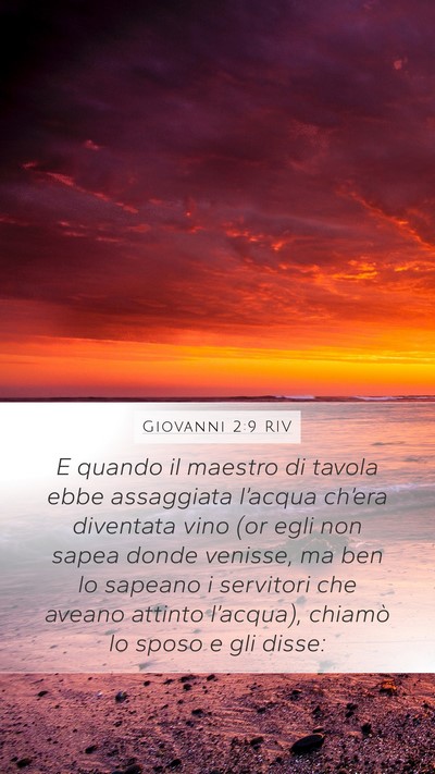 Giovanni 2:9 RIV Bible Verse Image