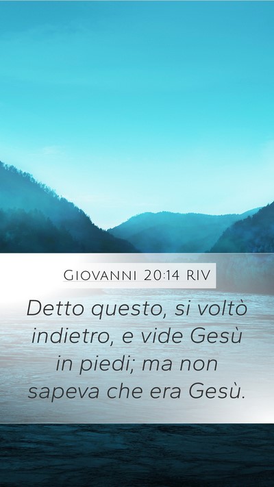 Giovanni 20:14 RIV Bible Verse Image