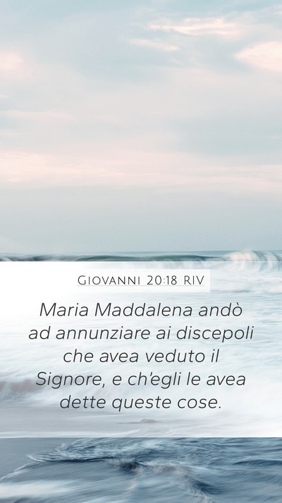 Giovanni 20:18 RIV Bible Verse Image