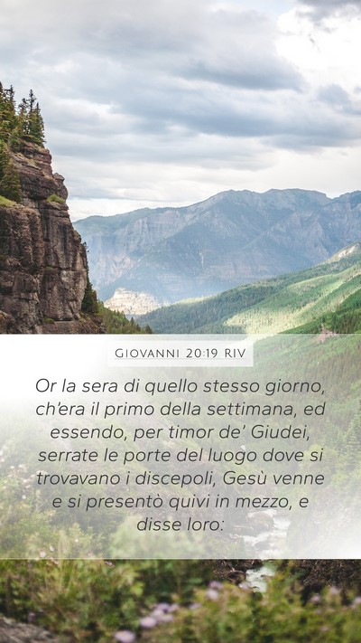 Giovanni 20:19 RIV Bible Verse Image