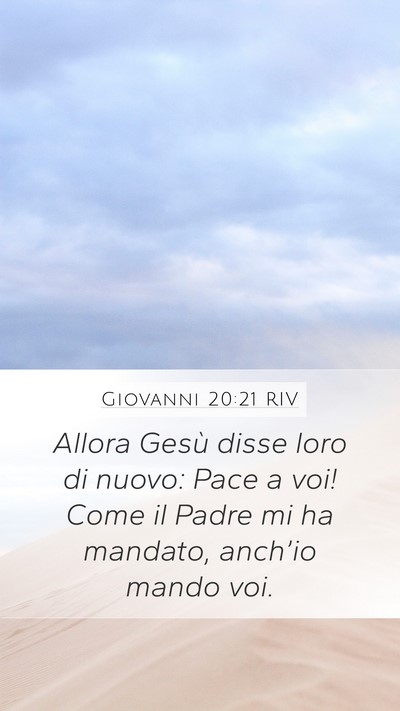 Giovanni 20:21 RIV Bible Verse Image