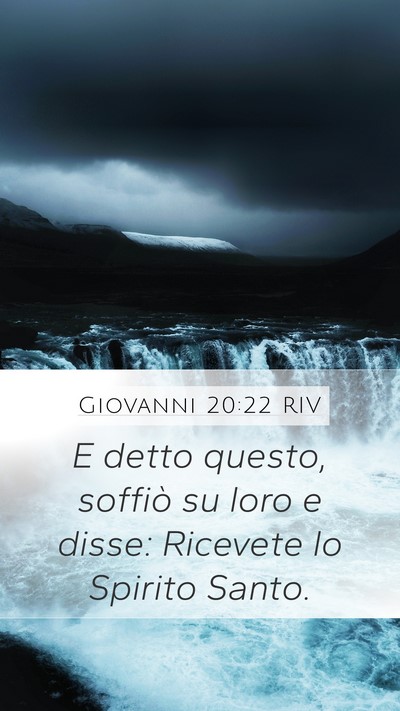 Giovanni 20:22 RIV Bible Verse Image