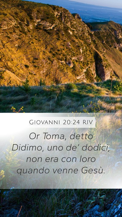 Giovanni 20:24 RIV Bible Verse Image