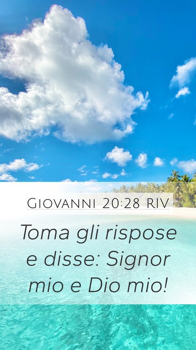 Giovanni 20:28 RIV Bible Verse Image