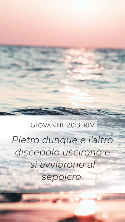 Giovanni 20:3 RIV Bible Verse Image