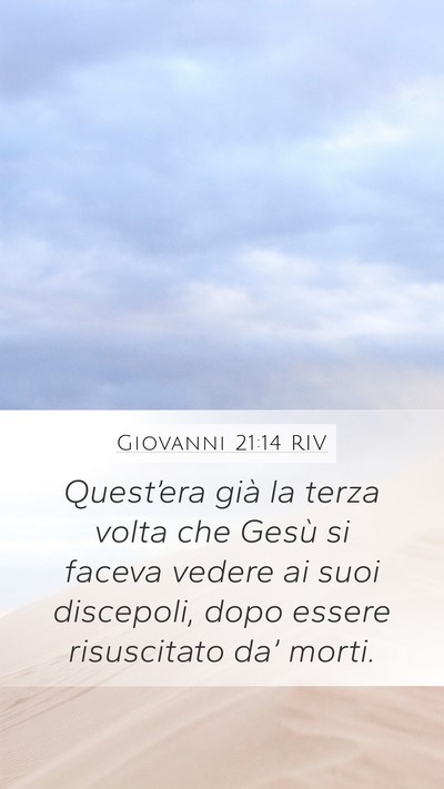 Giovanni 21:14 RIV Bible Verse Image