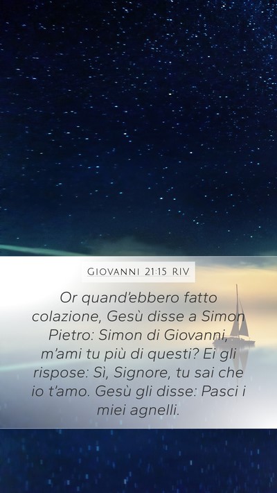 Giovanni 21:15 RIV Bible Verse Image