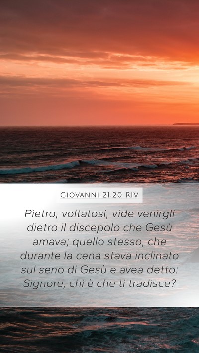 Giovanni 21:20 RIV Bible Verse Image