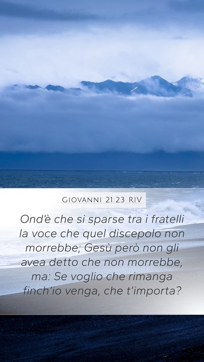 Giovanni 21:23 RIV Bible Verse Image