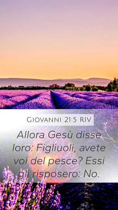 Giovanni 21:5 RIV Bible Verse Image