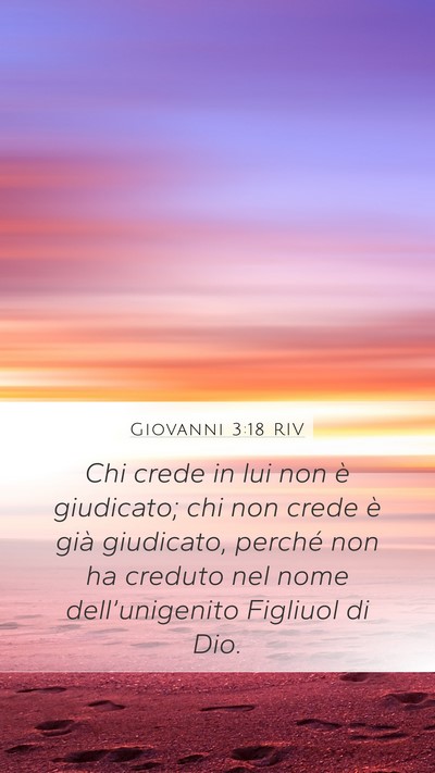 Giovanni 3:18 RIV Bible Verse Image