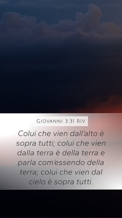 Giovanni 3:31 RIV Bible Verse Image