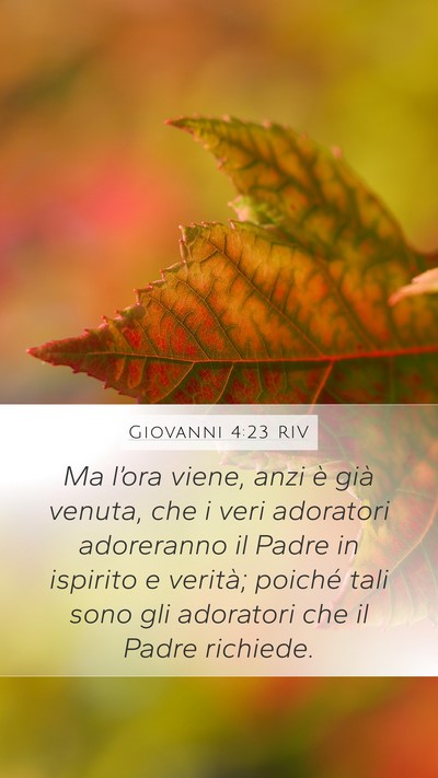 Giovanni 4:23 RIV Bible Verse Image