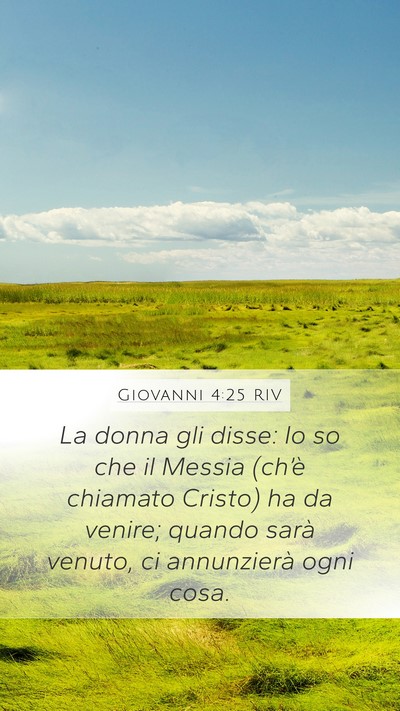 Giovanni 4:25 RIV Bible Verse Image
