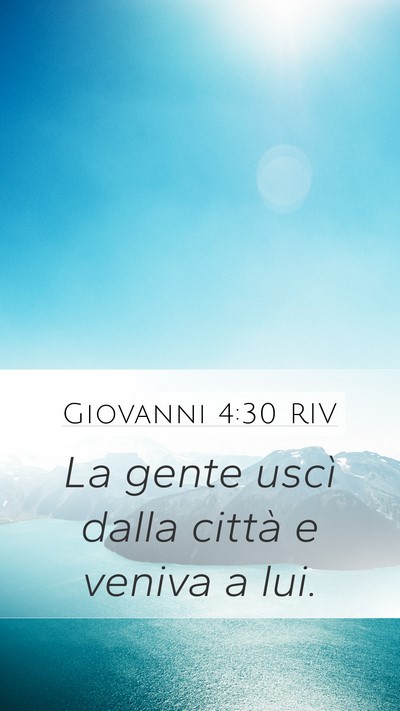 Giovanni 4:30 RIV Bible Verse Image