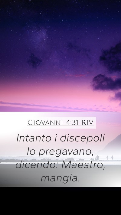 Giovanni 4:31 RIV Bible Verse Image