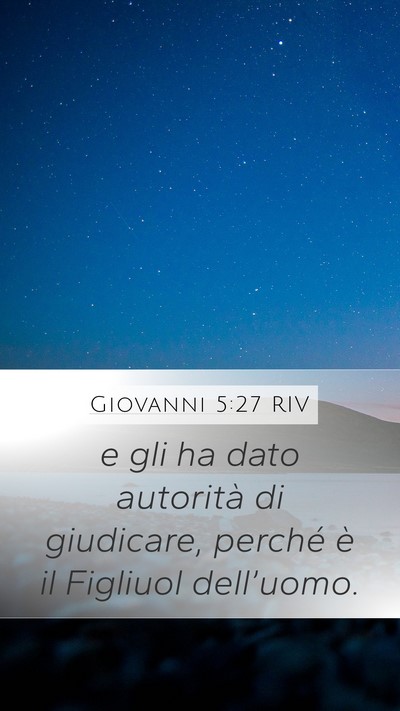 Giovanni 5:27 RIV Bible Verse Image