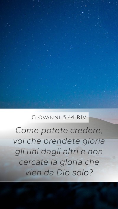 Giovanni 5:44 RIV Bible Verse Image