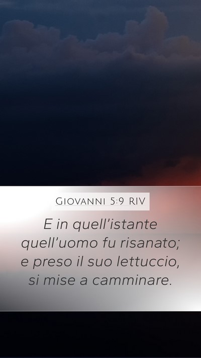 Giovanni 5:9 RIV Bible Verse Image