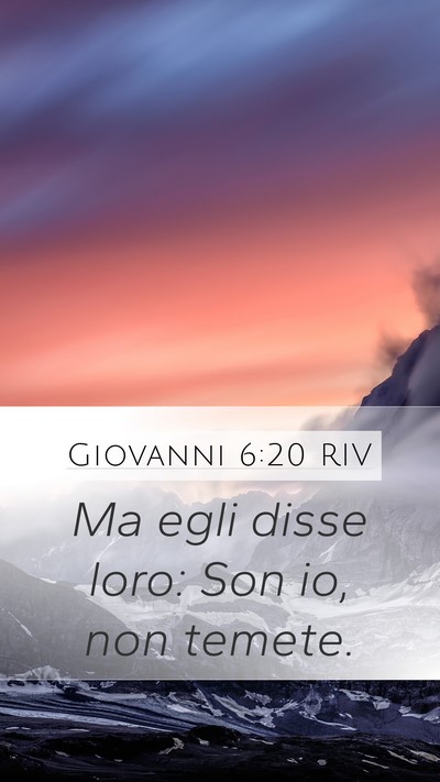 Giovanni 6:20 RIV Bible Verse Image