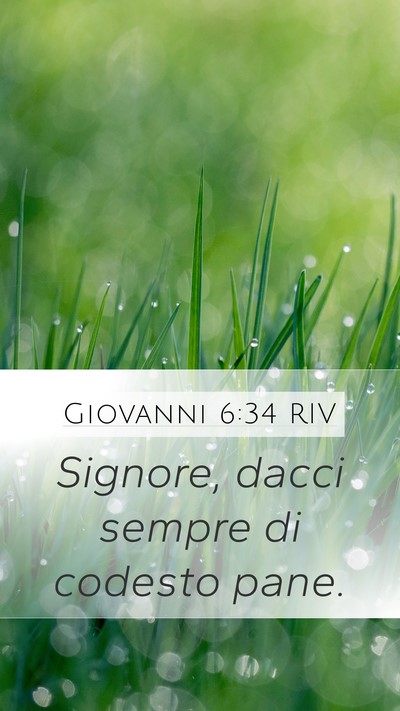 Giovanni 6:34 RIV Bible Verse Image